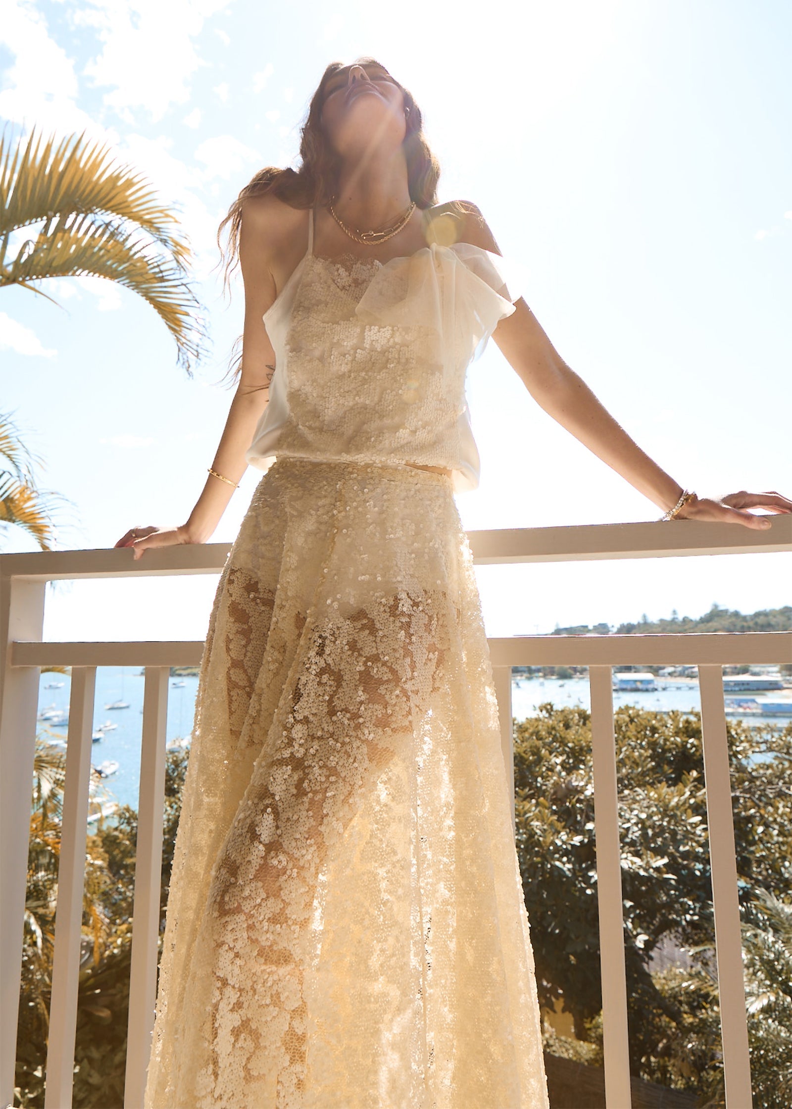 Cortona Silk Tulle Top