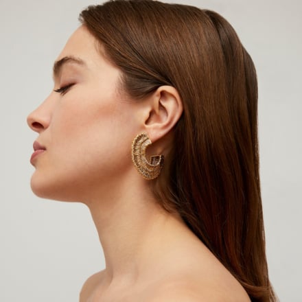 Crocus Hoop Earrings | Medium