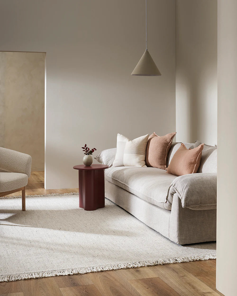 Flaxmill Cushion | Clay