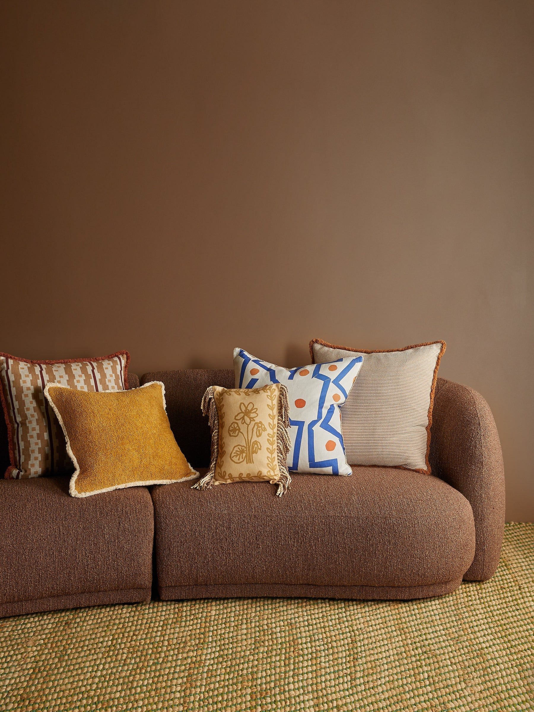 Nile Tan Cotton Cushion 60cm