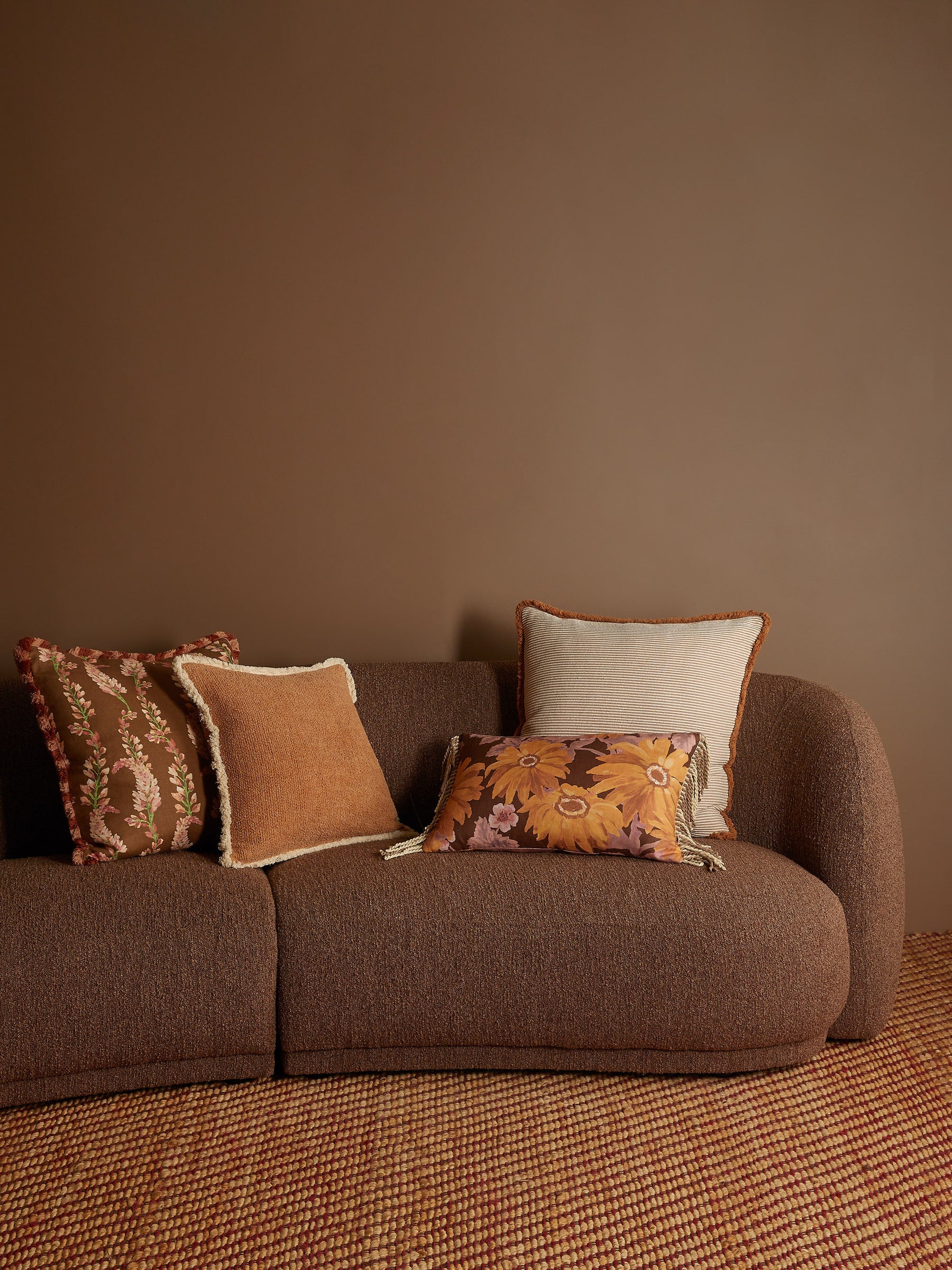 Nile Tan Cotton Cushion 60cm