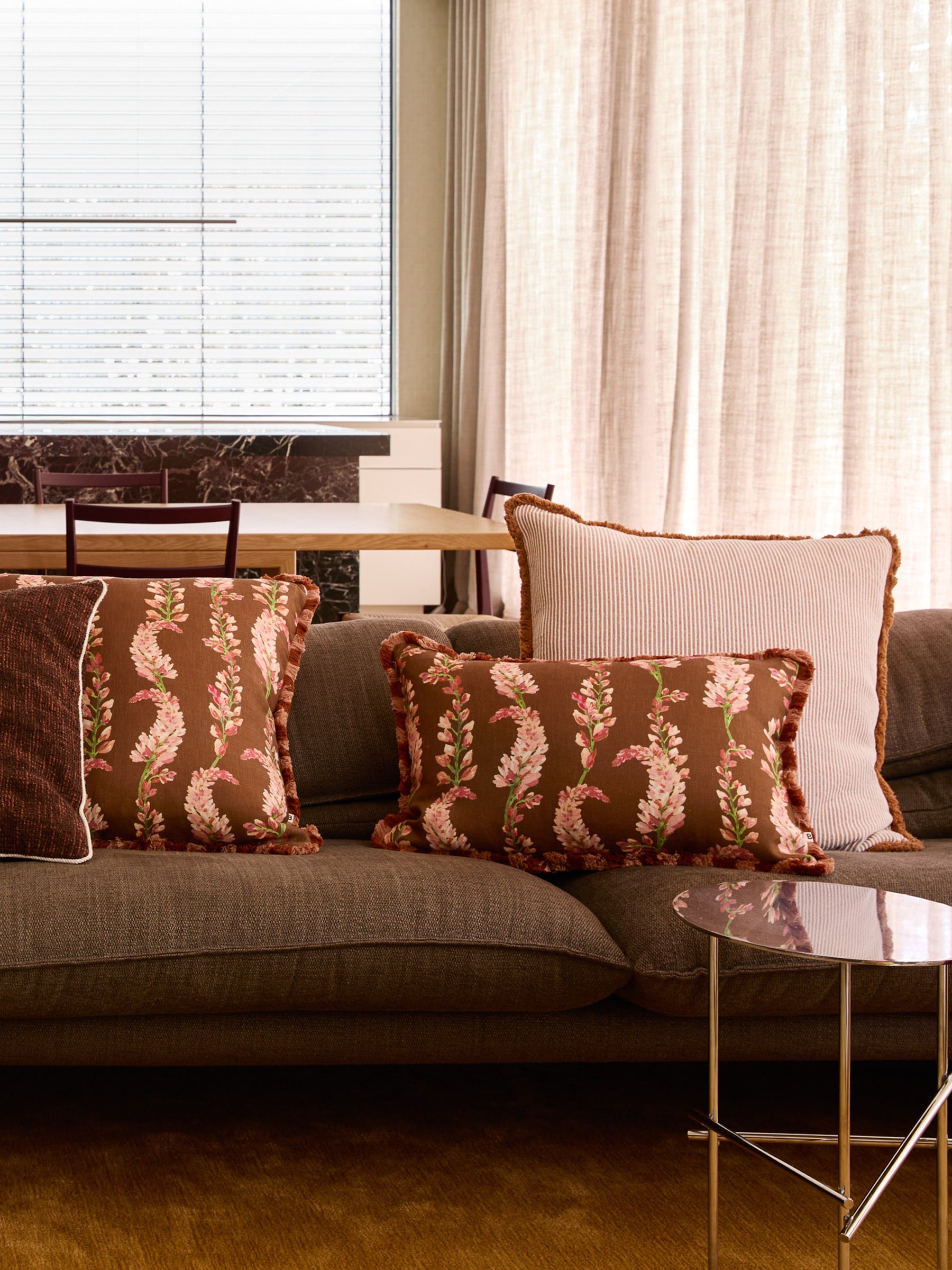 Nile Tan Cotton Cushion 60cm