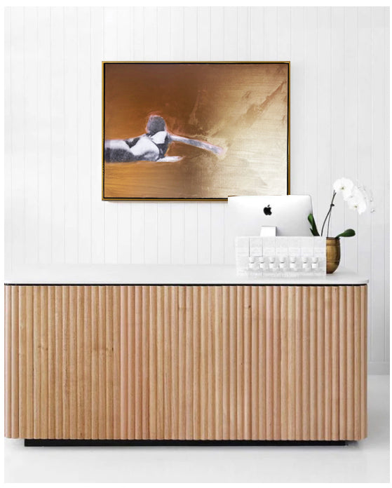 Paddling Girl Gold | 100 x 75