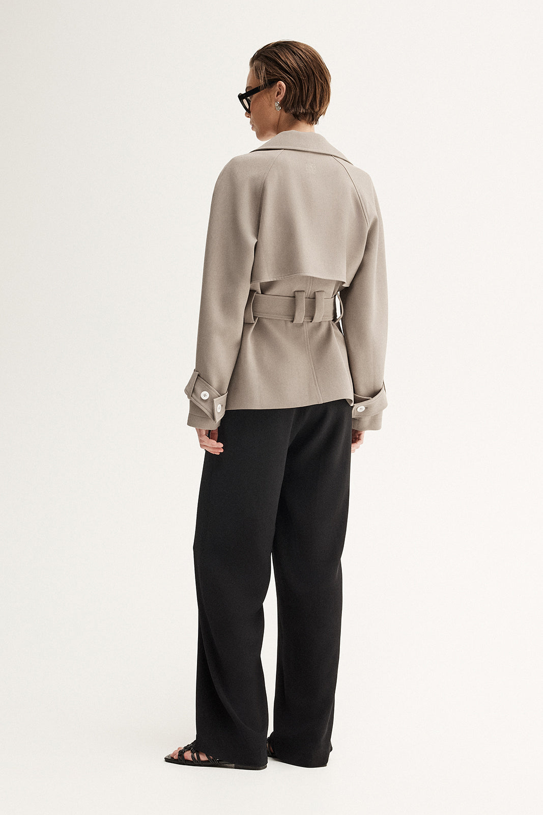 Selena Cropped Trench Coat