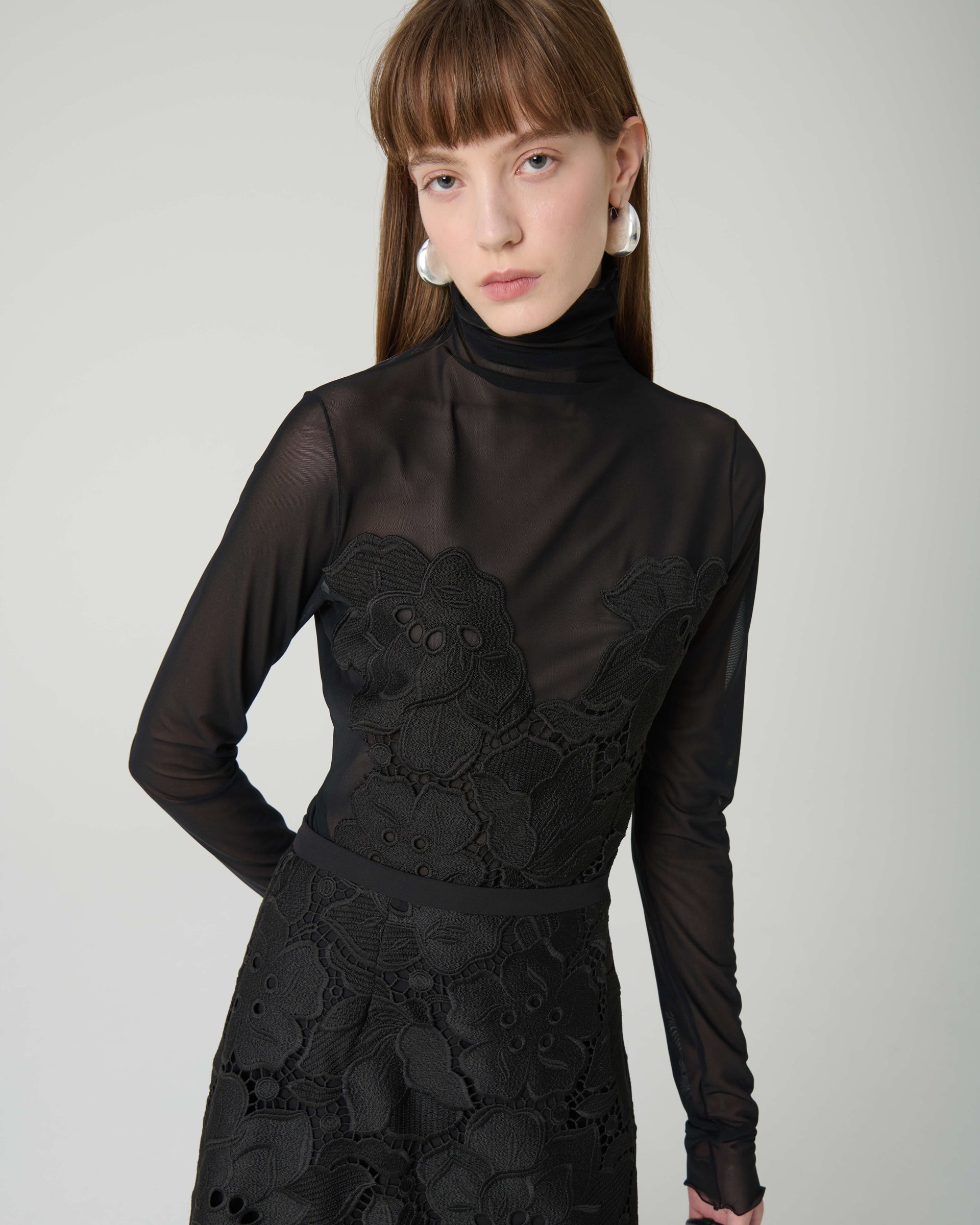 Tulle Turtleneck