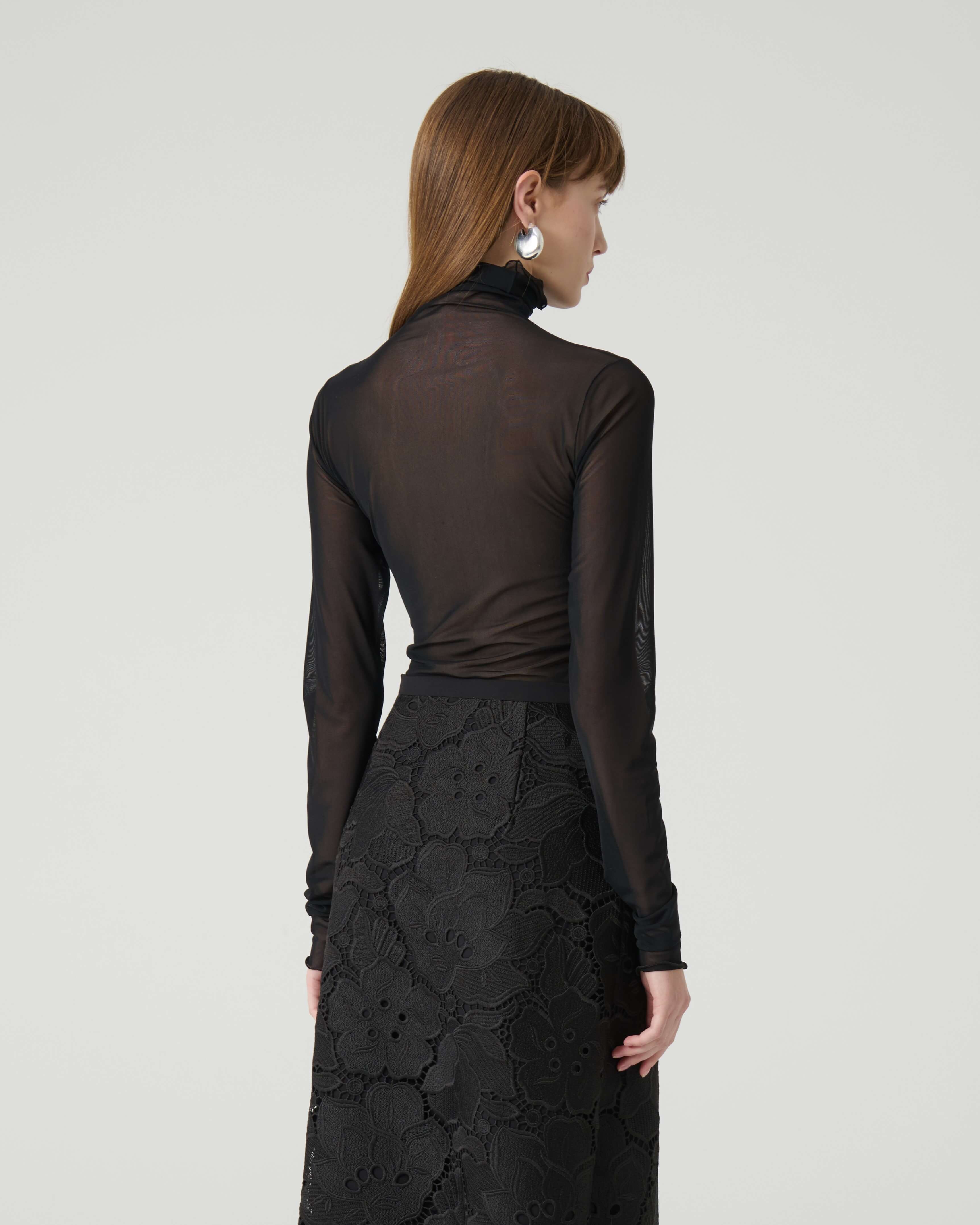Tulle Turtleneck