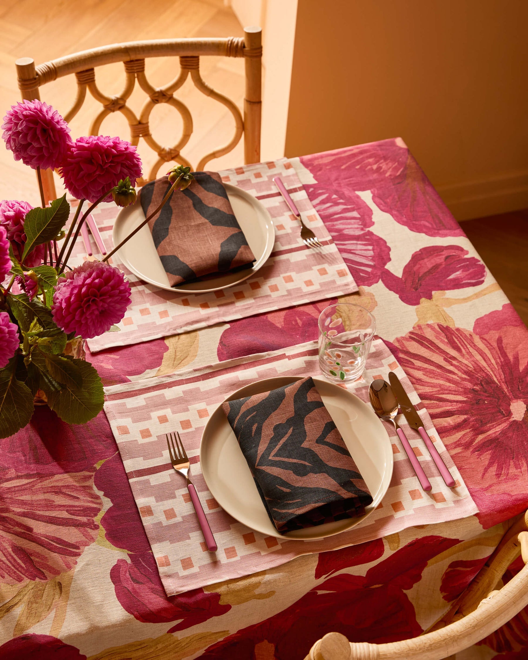Zebra Napkins set | Chocolate