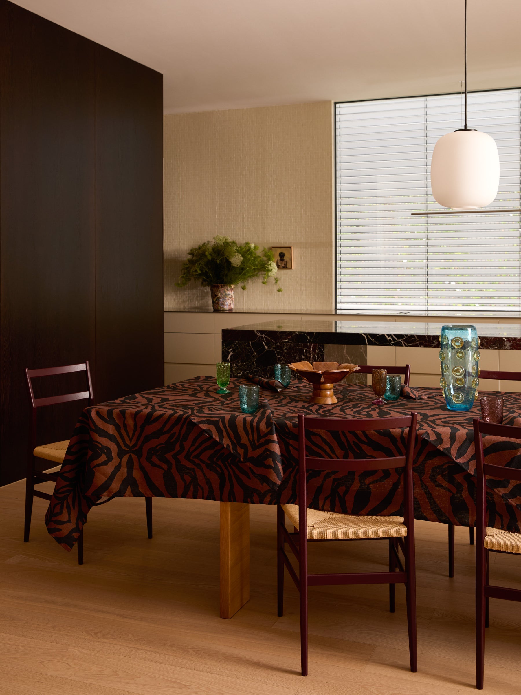 Zebra Tablecloth | Chocolate