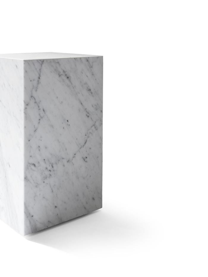 Plinth Tall | White Marble Carrara