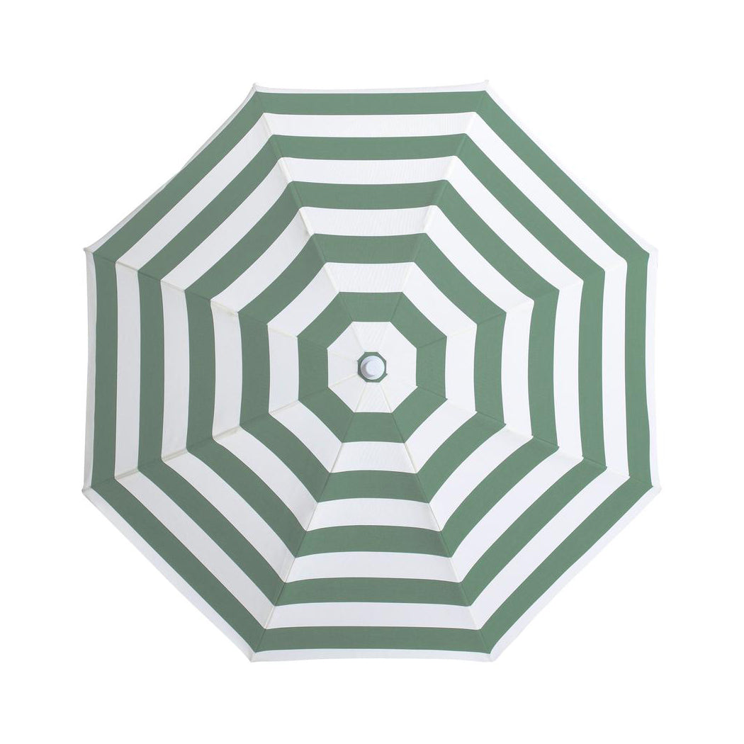 Luxury Beach Umbrella | Sage Stripe