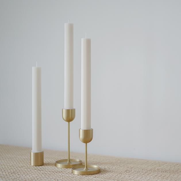 Fountain Brass Candle Holder- Medium