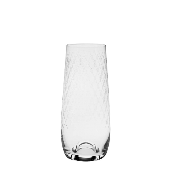 Stemless Fishnet Champagne Glass Set 4