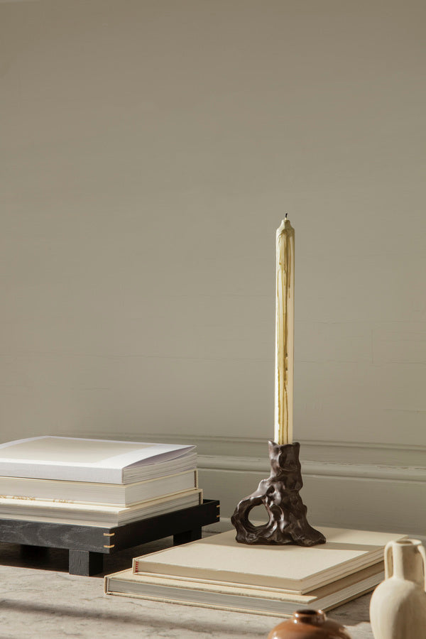 Dito  Candle Holder | Dark Brown