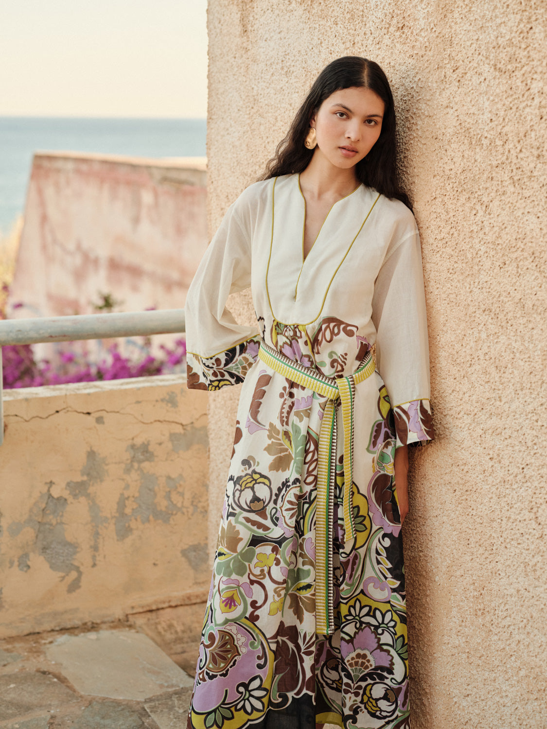 Printed Dress w Belt