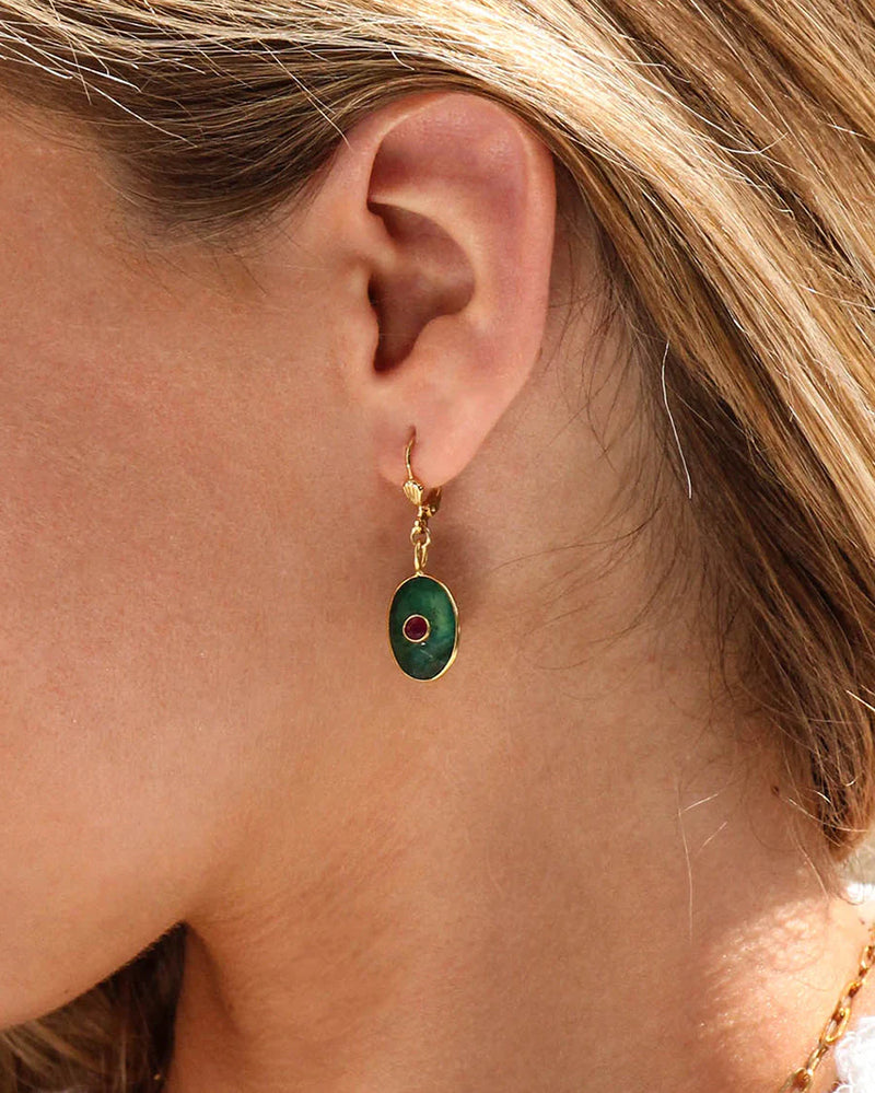 Deva Earrings | Emerald