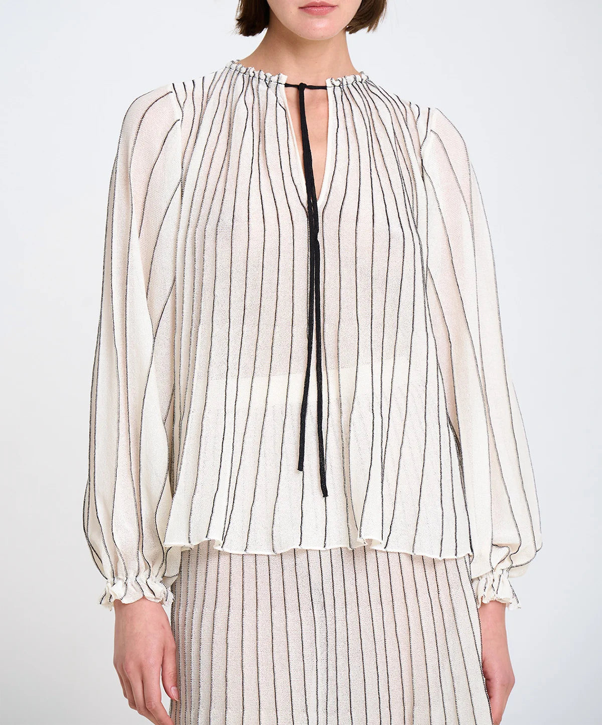 Radial Flared Blouse