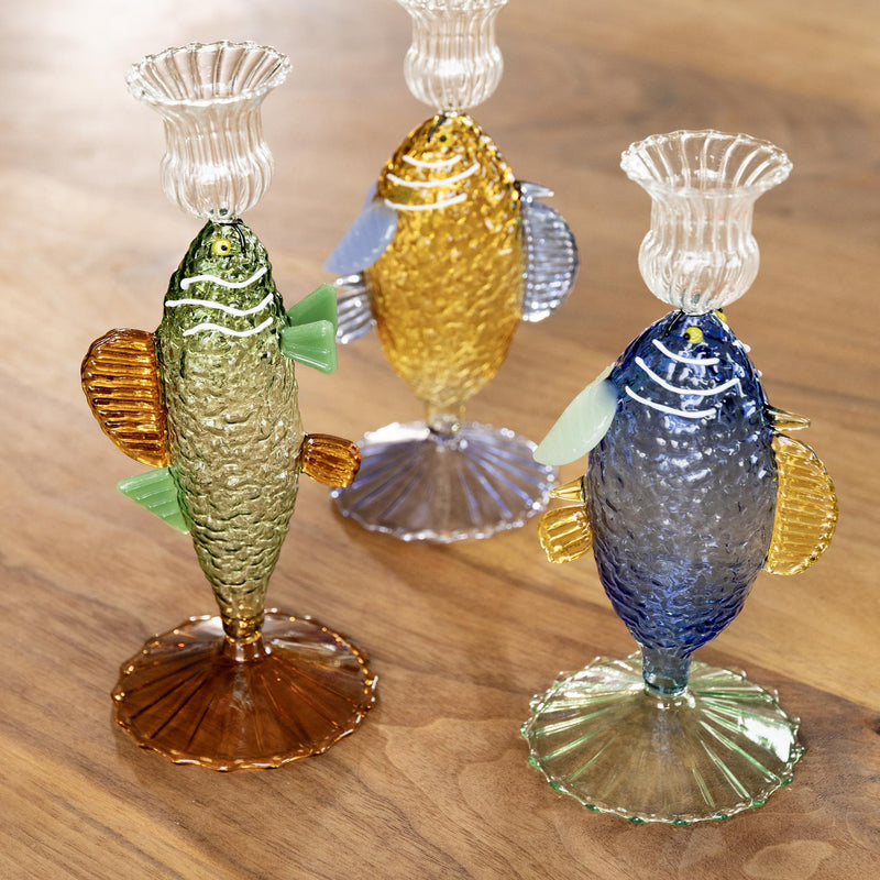 Candle Holder Fish | Green