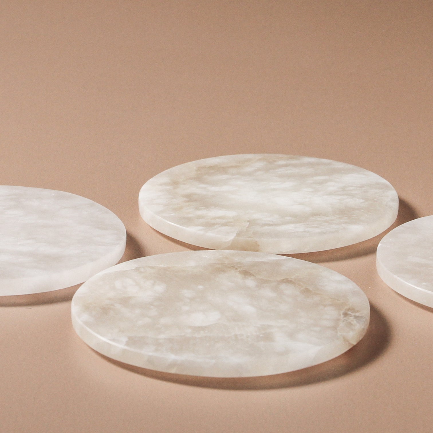 Alabaster Marble Coaster Set