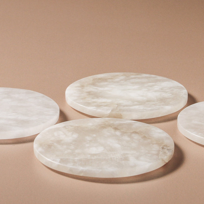 Alabaster Marble Coaster Set