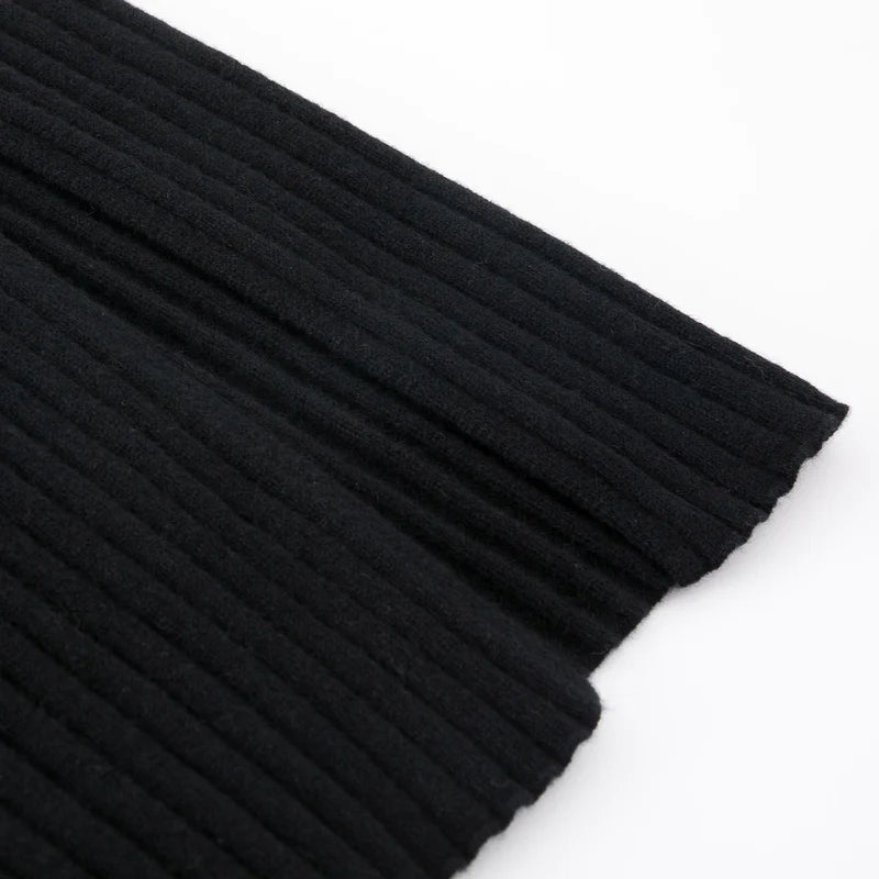 Cashmere Pencil Skirt | Black