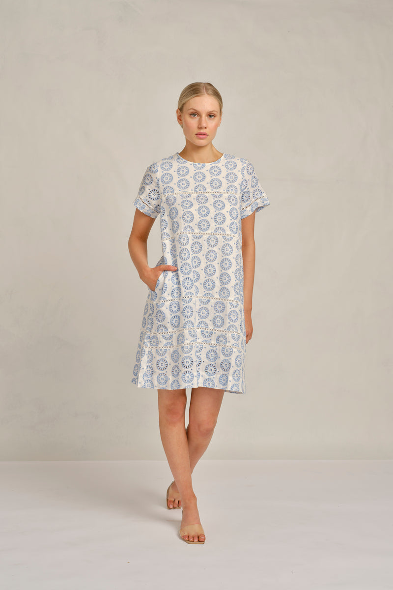 Claudette Posy Dress - Bluebell