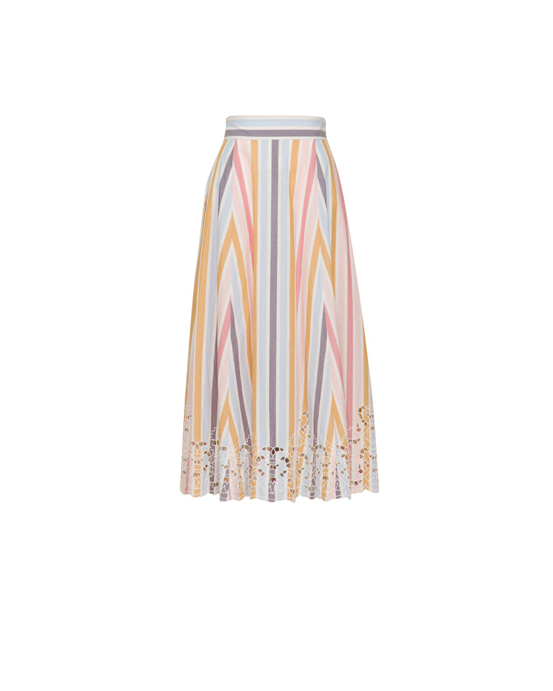 Poplin Embroidered Skirt