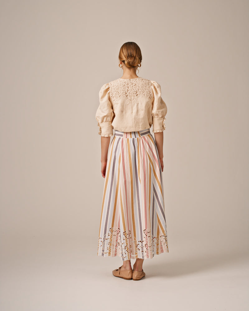 Poplin Embroidered Skirt