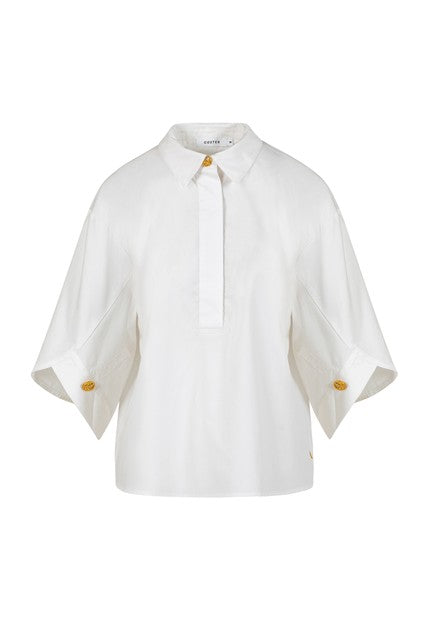 Shirt with button sleeves