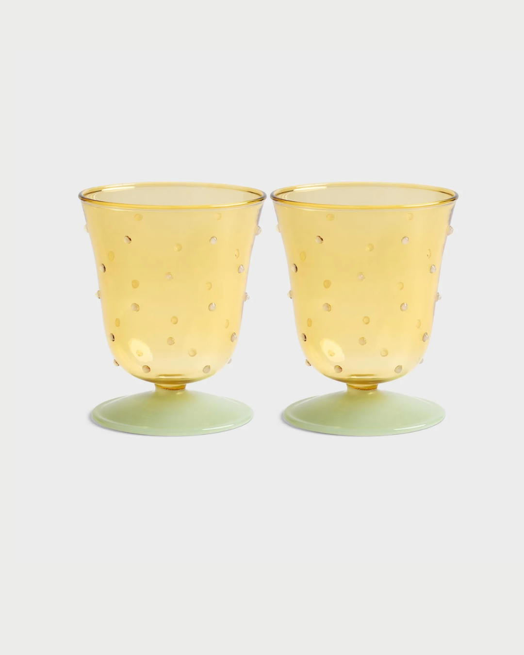 Water Glass Dot Set 2 | Yellow