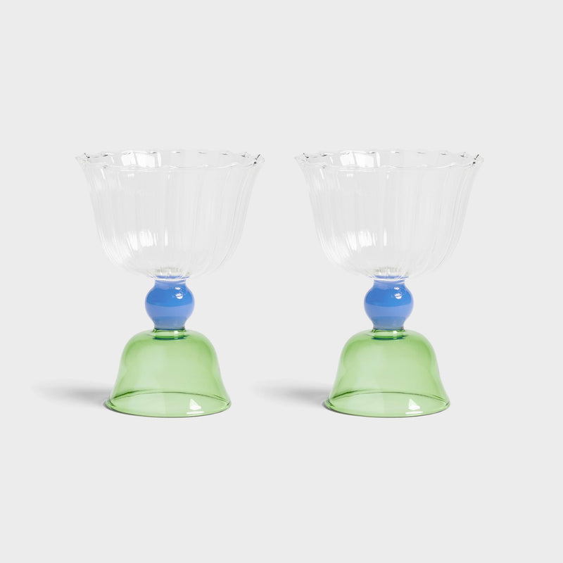 Glass Tulip Set 2 | Green