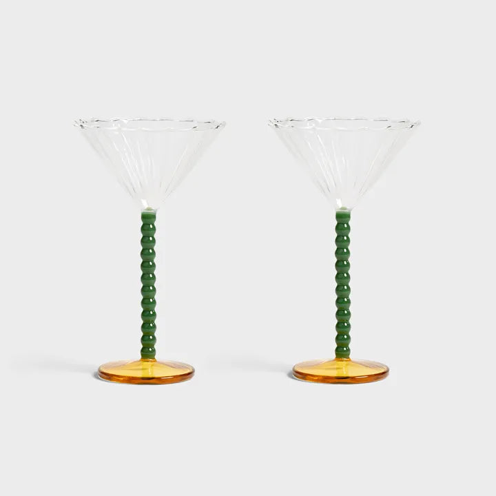 Coupe Perle Green Set of 2
