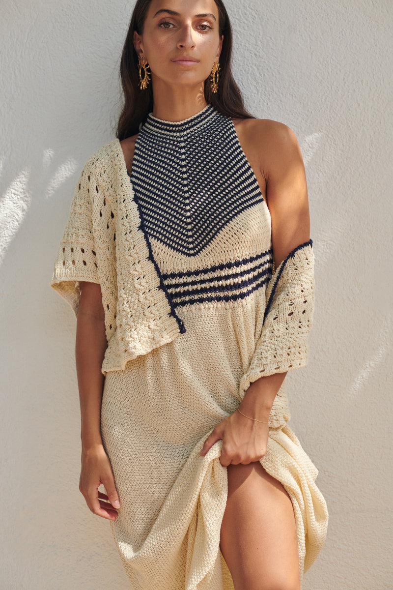 Textured Halter Dress