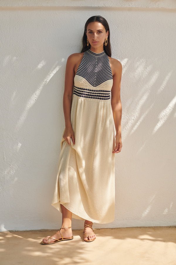 Textured Halter Dress