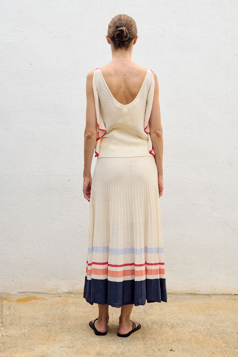 Knitted midi skirt