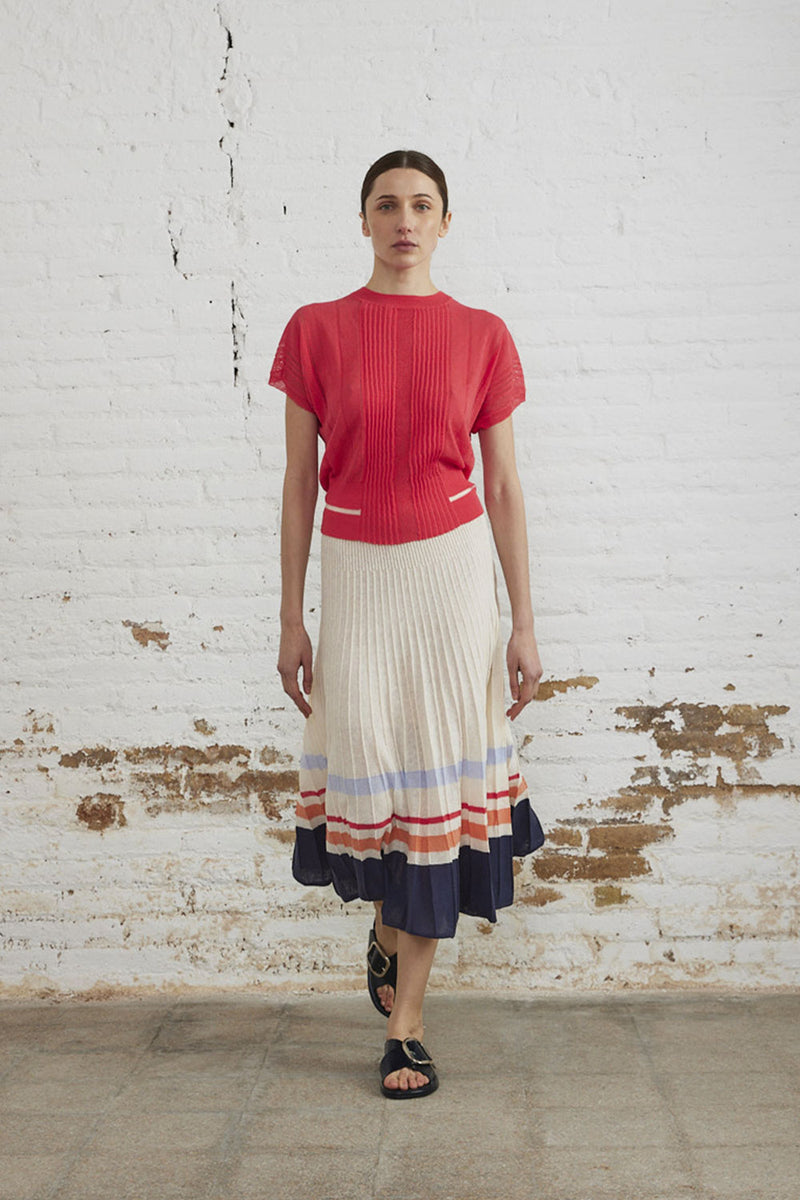 Knitted midi skirt