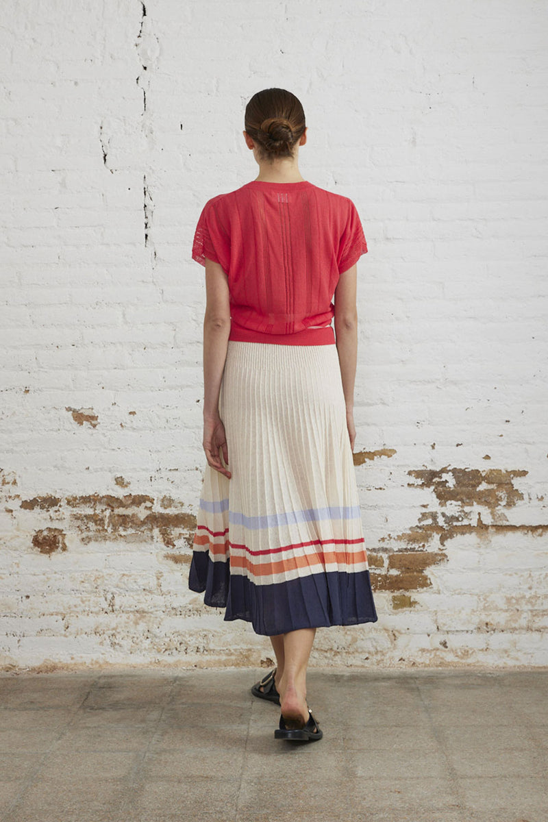 Knitted midi skirt
