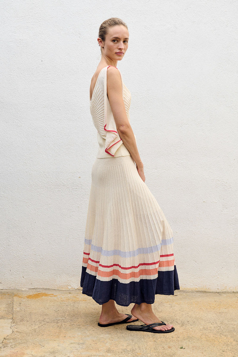 Knitted midi skirt