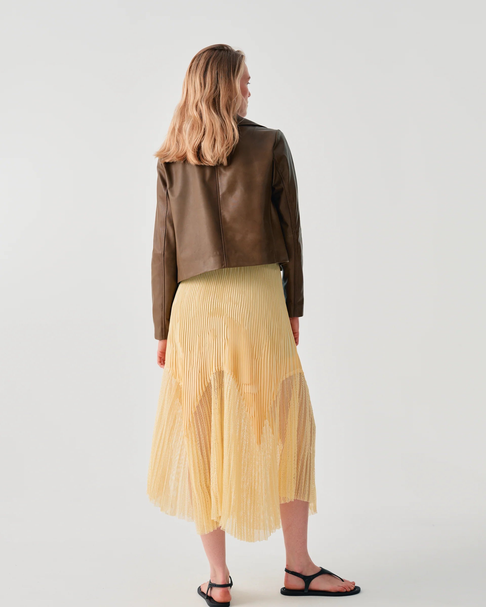 Long Pleated Skirt