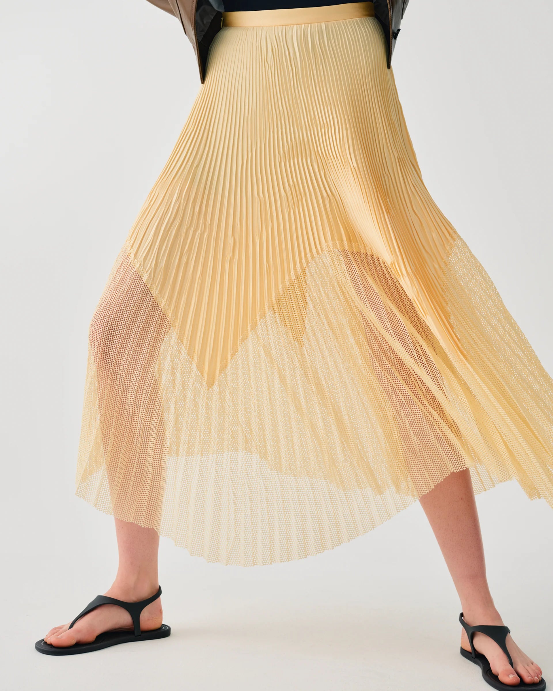Long Pleated Skirt