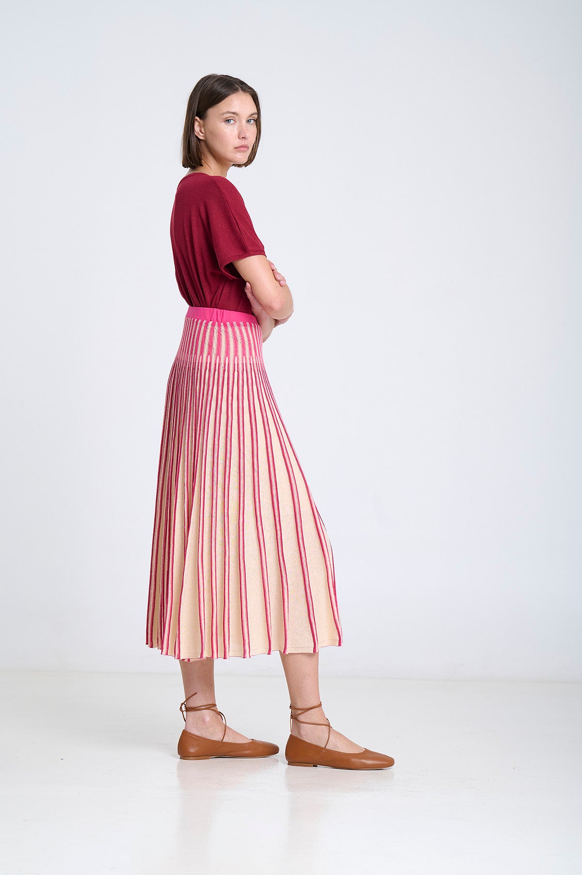 Radial Knitted Skirt
