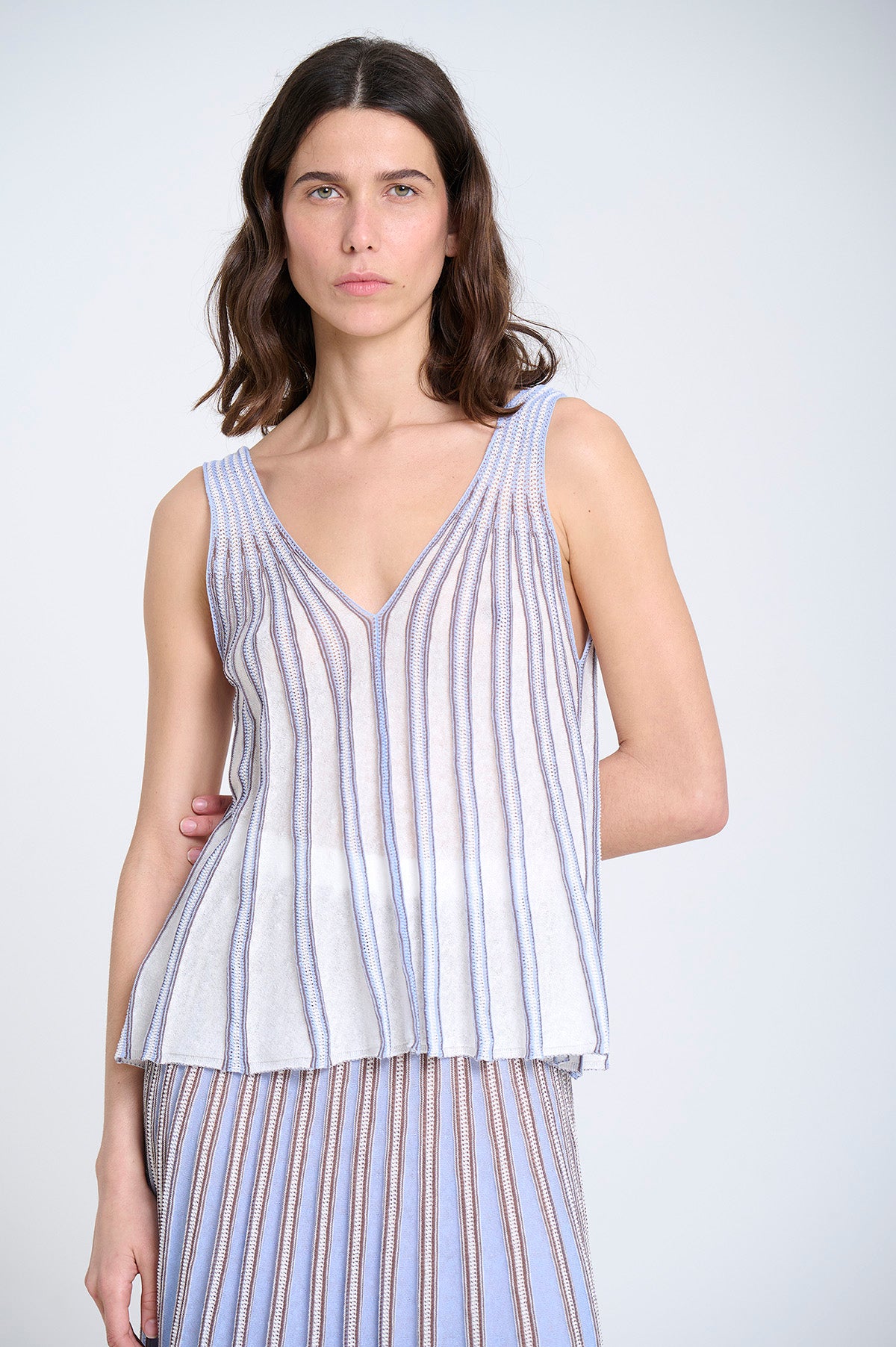 V-Neck Knitted Top