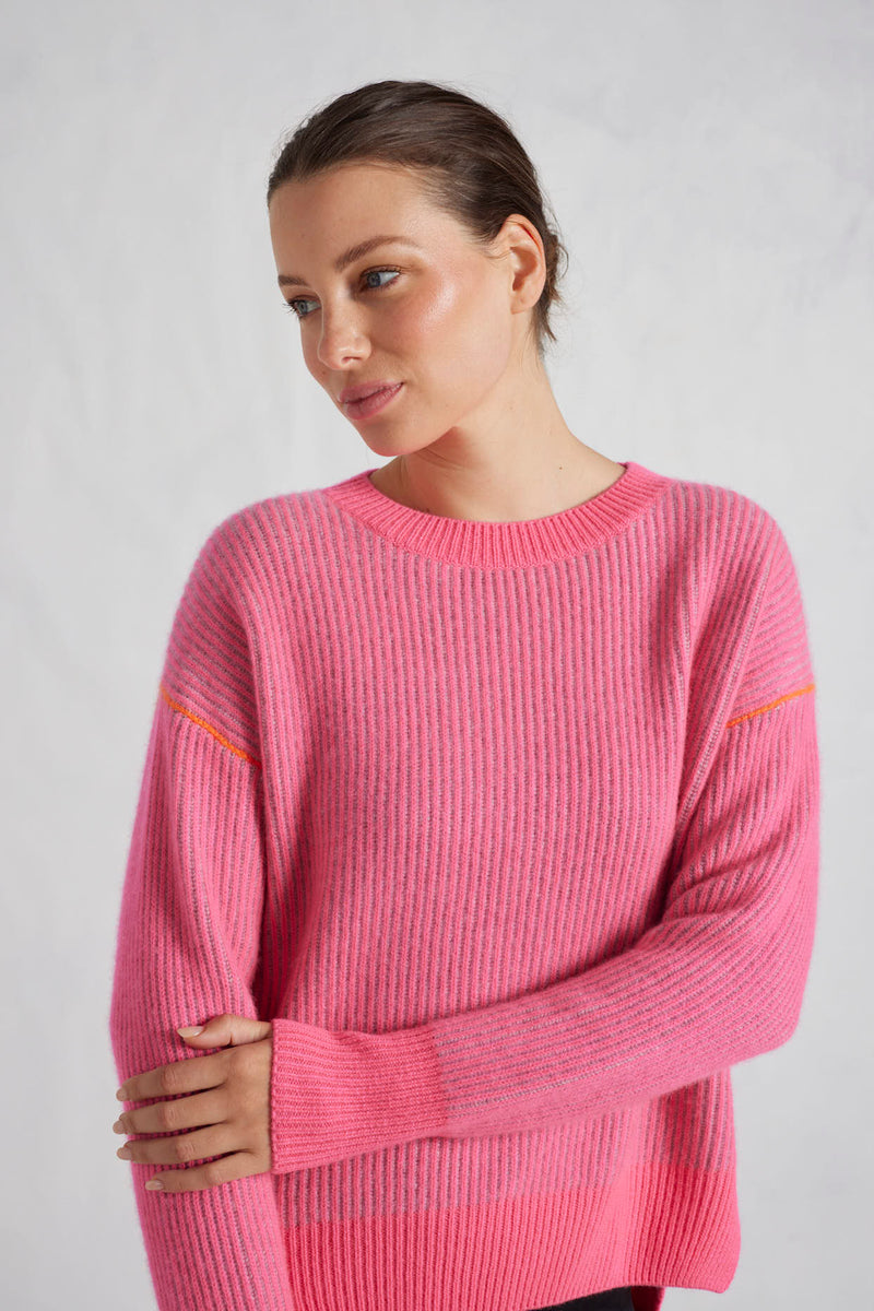 Zoe Sweater | Electric Pink