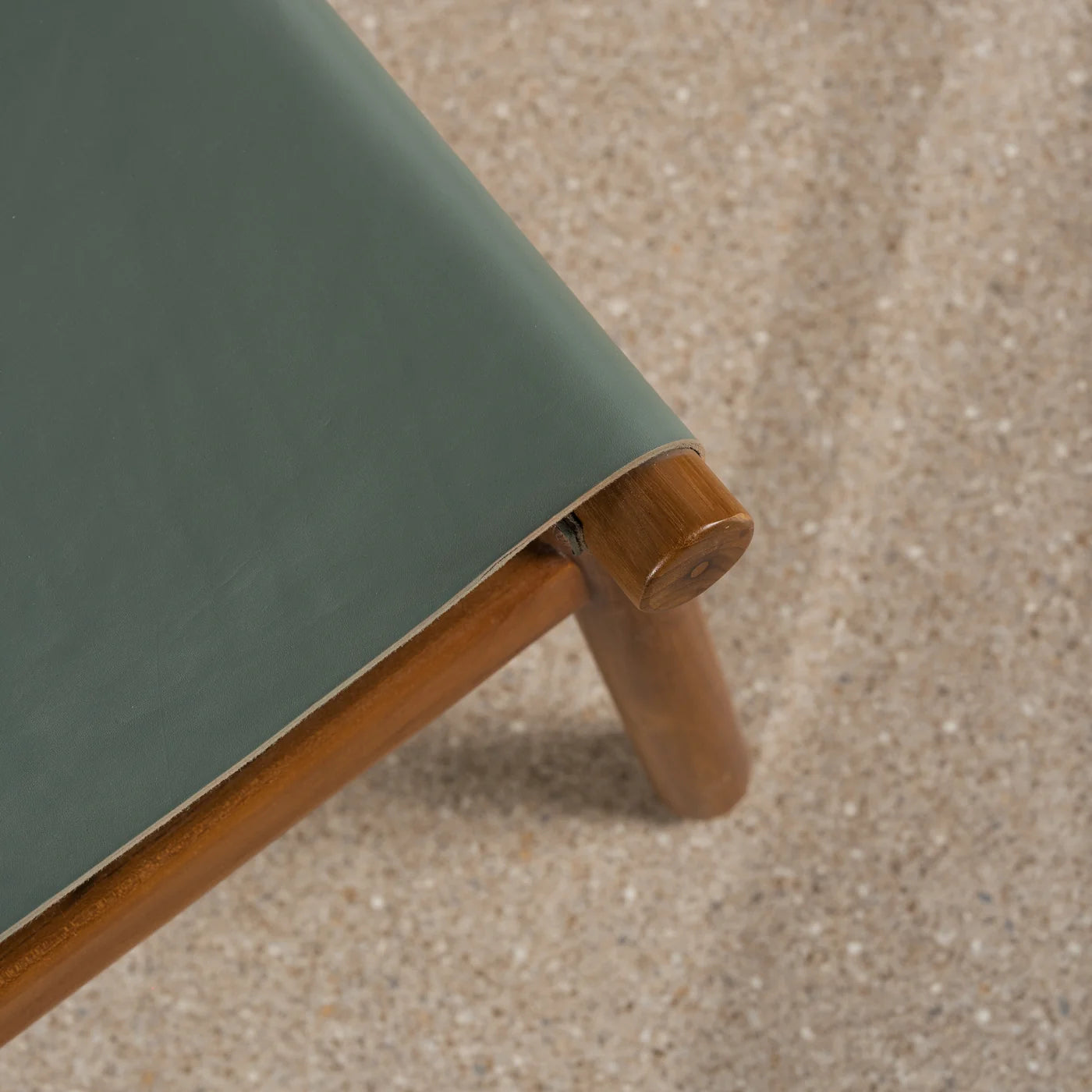 Anwar Leather and Teak Chair
