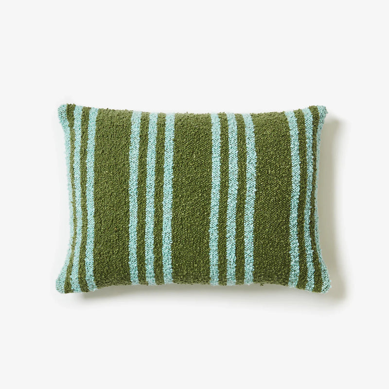 Boucle Trio Stripe Cushion | Khaki