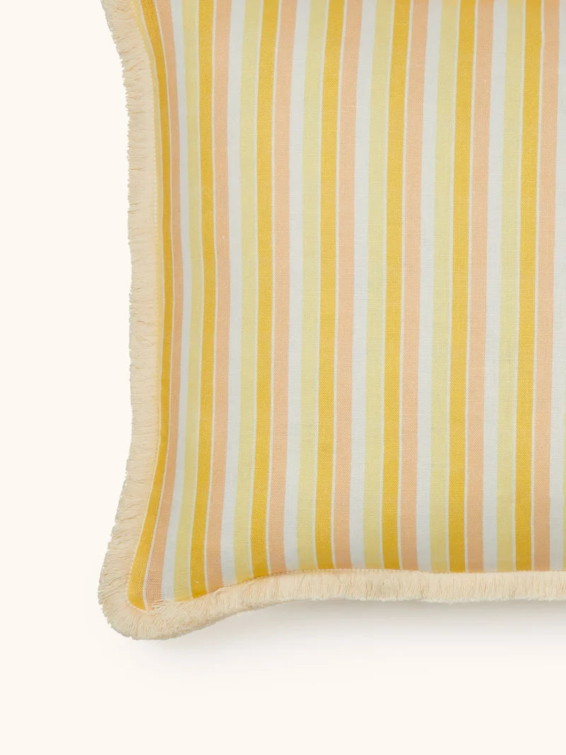 Garden Stripe Yellow Cushion