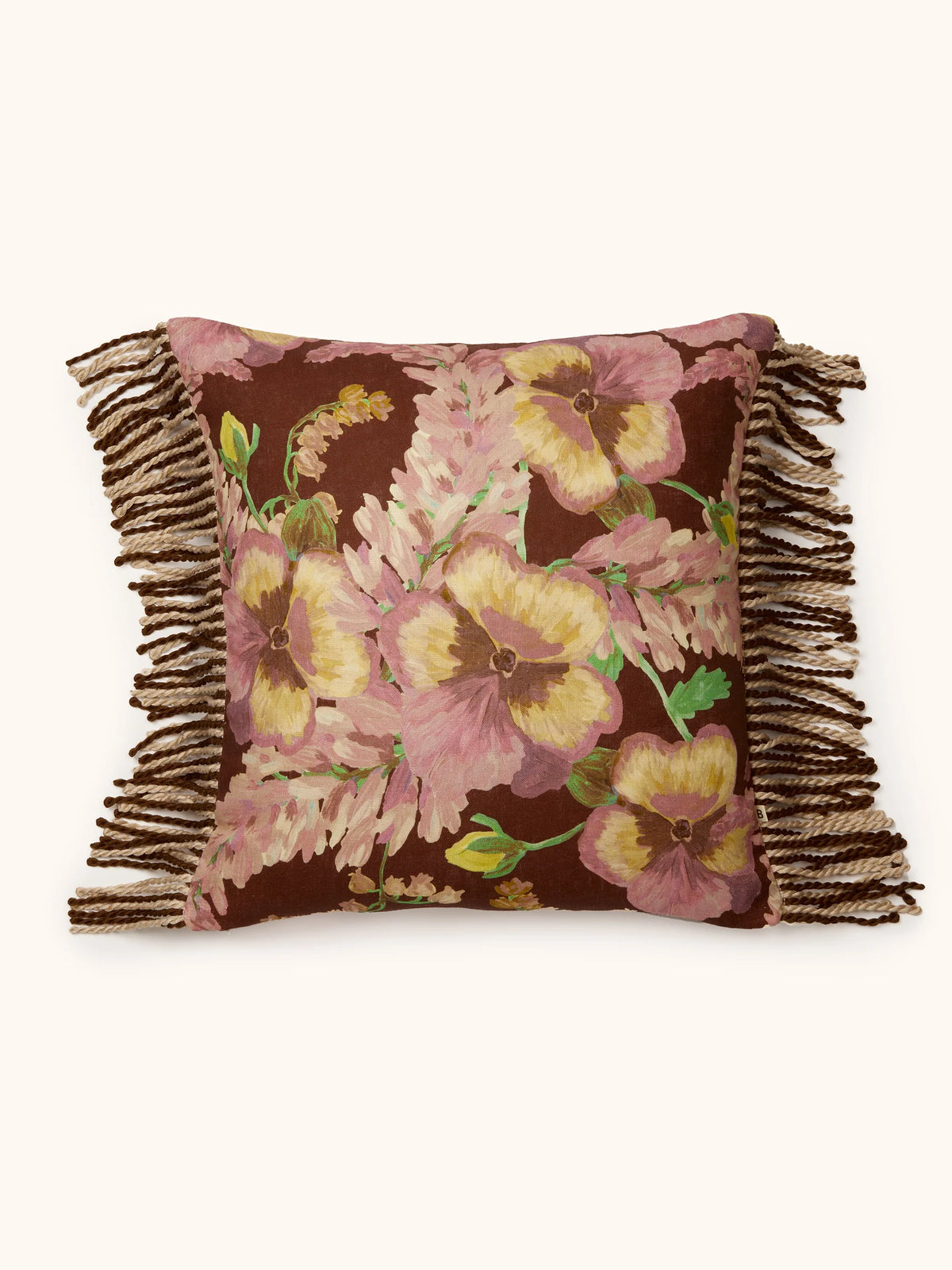 Mountain Floral Linen Cushion