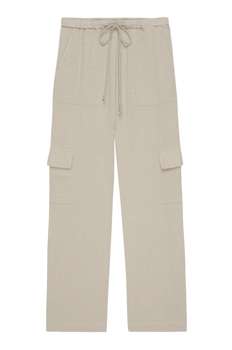 Christiano Tie front Pant Flax XS