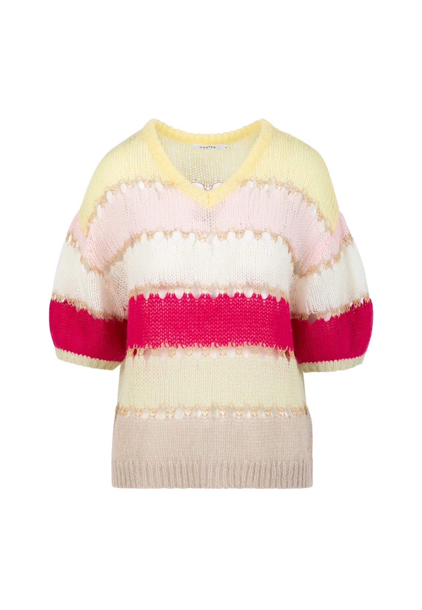 Colourblock Pointelle Knit