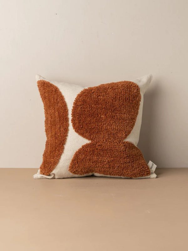 Abstract Square Cushion | Terracotta