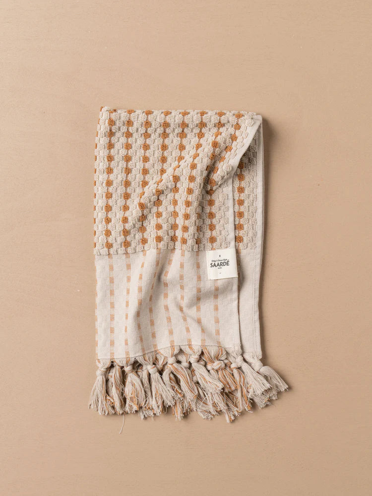 Chickpea Hand Towel | Stone/Terracotta